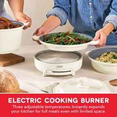 Stacks Ceramic Cookware Set with Electric Burner